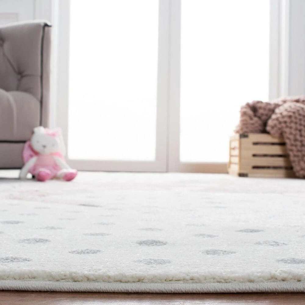 Safavieh Carousel 3'3" X 5'3" Ivory, Grey And Pink Kids Area Rug 9 Safavieh Carousel 3'3" X 5'3" Ivory, Grey And Pink Kids Area Rug - Image 7