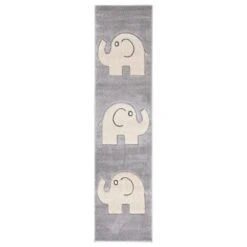 Safavieh Carousel CRK165 2' X 8' Grey And Ivory Kids Runner