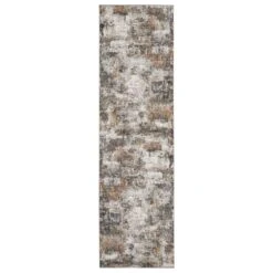 Nourison Tangra 2'2" X 7'6" Grey And Multicolor Runner