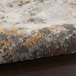 Nourison Tangra 2'2" X 7'6" Grey And Multicolor Runner -Home Decoration Series 5674488 4