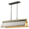 Golden Lighting Waylon Linear Pendant In Antique Black Iron -Home Decoration Series 56830359 1