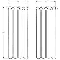Monarch Specialties 84" X 52" Blackout Curtain Panel In Grey (Set Of 2) -Home Decoration Series 56853831 6