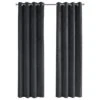Monarch Specialties 84" X 52" Room Darkening Curtain Panel In Grey (Set Of 2) -Home Decoration Series 56853948 1