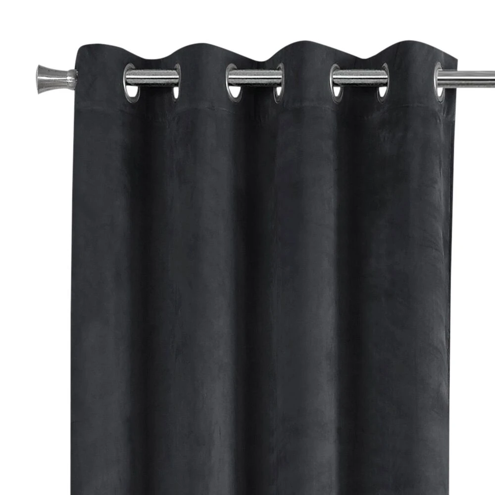 Monarch Specialties 84" X 52" Room Darkening Curtain Panel In Grey (Set Of 2) 5 Monarch Specialties 84" X 52" Room Darkening Curtain Panel In Grey (Set Of 2) - Image 3