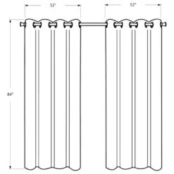 Monarch Specialties 84" X 52" Room Darkening Curtain Panel In Grey (Set Of 2) 15 Monarch Specialties 84" X 52" Room Darkening Curtain Panel In Grey (Set Of 2) -Home Decoration Series 56853948 7
