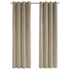 Monarch Specialties 52" X 95" Curtain Panel In Beige (Set Of 2)