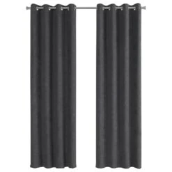 Monarch Specialties 54" X 48" Curtain Panel In Grey (Set Of 2)