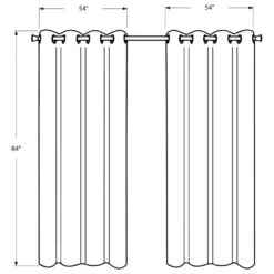 Monarch Specialties 54" X 48" Curtain Panel In Grey (Set Of 2) -Home Decoration Series 56854664 6