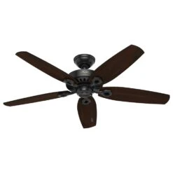 Hunter Builder 52" Outdoor Ceiling Fan In Matte Black -Home Decoration Series 57095309 6