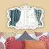 Howard Elliott Talida Mirror In Glossy White Laquer -Home Decoration Series 57118705 1