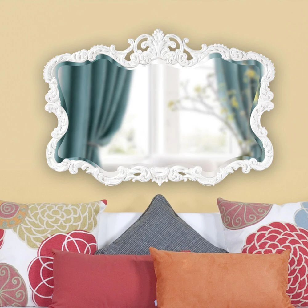 Howard Elliott Talida Mirror In Glossy White Laquer 3 Howard Elliott Talida Mirror In Glossy White Laquer