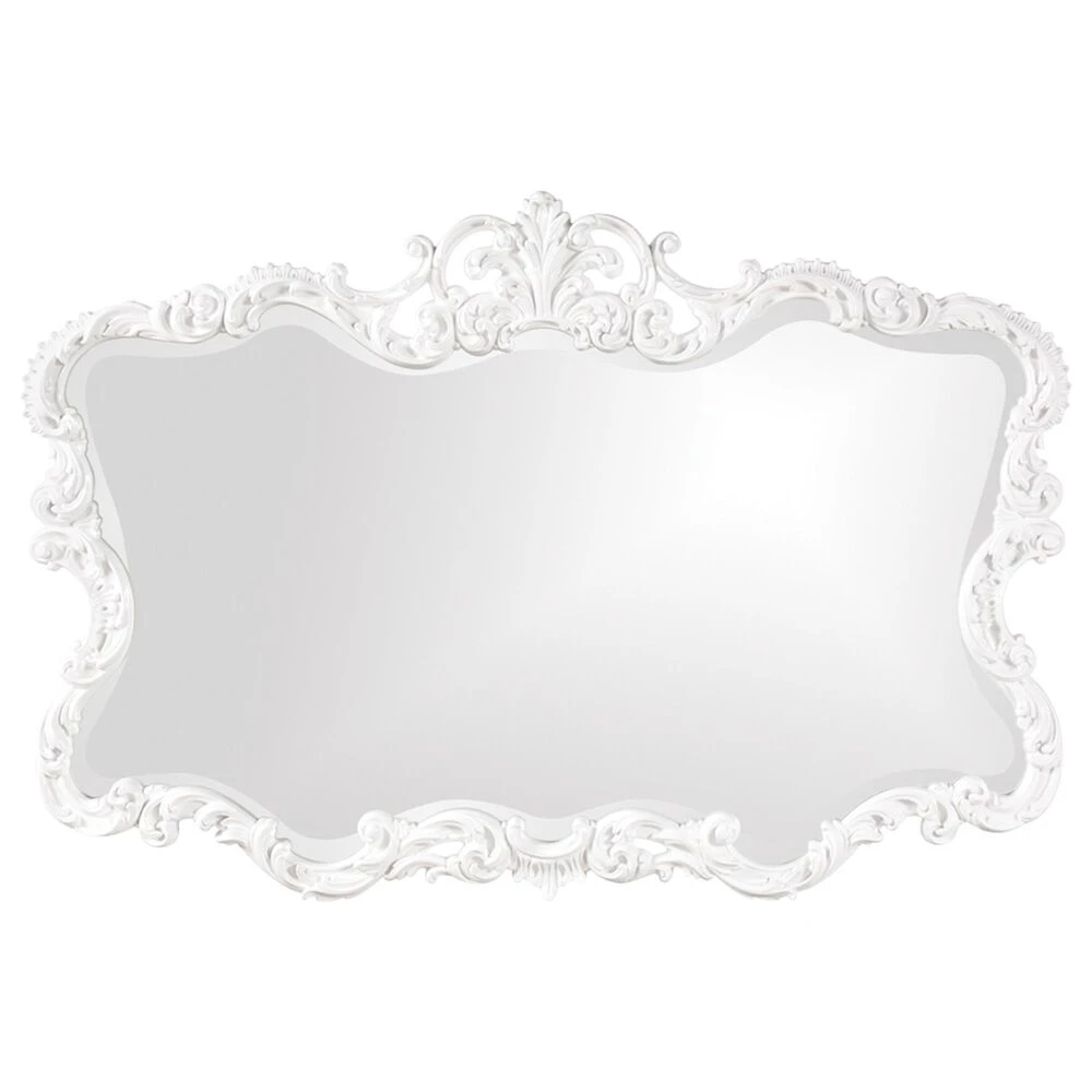 Howard Elliott Talida Mirror In Glossy White Laquer 4 Howard Elliott Talida Mirror In Glossy White Laquer - Image 2