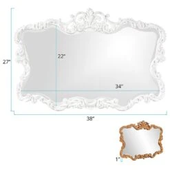 Howard Elliott Talida Mirror In Glossy White Laquer 11 Howard Elliott Talida Mirror In Glossy White Laquer -Home Decoration Series 57118705 5