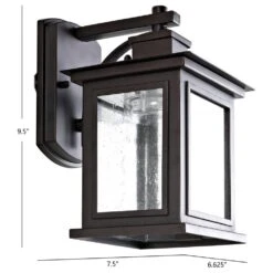 Safavieh Gorgen Outdoor Wall Lantern In Black -Home Decoration Series 57126294 5