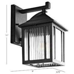 Safavieh Ranzi Outdoor Wall Lantern In Black -Home Decoration Series 57126393 5