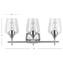 Safavieh Eagan Wall Sconce In Nickel/Clear -Home Decoration Series 57126419 5