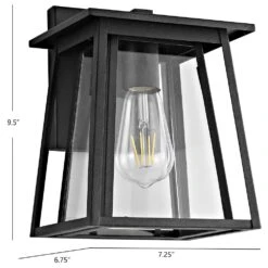 Safavieh Stern Outdoor Wall Lantern In Black -Home Decoration Series 57126906 5