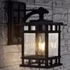 Safavieh Grayter Outdoor Wall Lantern In Black -Home Decoration Series 57126930 1