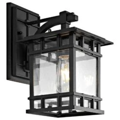 Safavieh Grayter Outdoor Wall Lantern In Black -Home Decoration Series 57126930 3