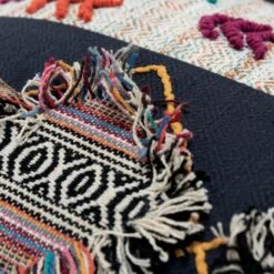 Rizzy Home Geometric 20" Poly Filled Pillow In Magenta/Black -Home Decoration Series 57378663 5