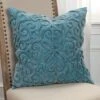 Rizzy Home Solid 20" Down Filled Pillow In Indigo -Home Decoration Series 57379919 1