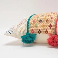 Rizzy Home Geometric 14" X 26" Pillow In Teal/Coral -Home Decoration Series 57380479 3