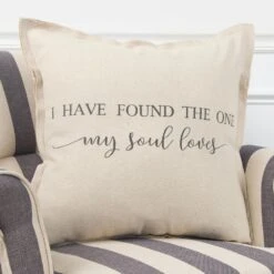 Rizzy Home Sentiment 20" Poly Filled Pillow In Natural