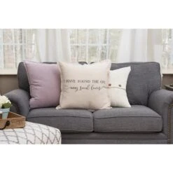 Rizzy Home Sentiment 20" Poly Filled Pillow In Natural -Home Decoration Series 57384703 6