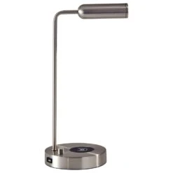 Adesso Kaye LED Desk Lamp With Wireless Charging In Brushed Steel -Home Decoration Series 57405631 4