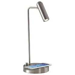 Adesso Kaye LED Desk Lamp With Wireless Charging In Brushed Steel -Home Decoration Series 57405631 5