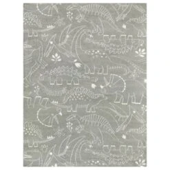 Balta Rugs Parker Dinosaur 3'11" X 5'7" Grey Kids Area Rug
