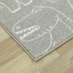 Balta Rugs Parker Dinosaur 3'11" X 5'7" Grey Kids Area Rug -Home Decoration Series 5746476 3