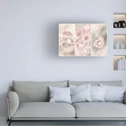 Timberlake Gustav Davidsson 'Pink Floral Panels' 22" X 32" Canvas Art -Home Decoration Series 57651051 5