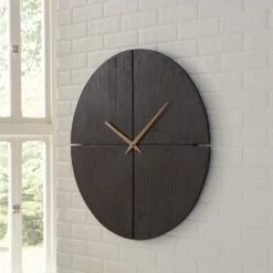 Signature Design By Ashley Pabla Wall Clock In Black -Home Decoration Series 57665275 4