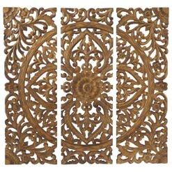 Maple And Jade 36" X 12" Traditional Wall Decor In Brown