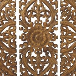 Maple And Jade 36" X 12" Traditional Wall Decor In Brown -Home Decoration Series 57680969 3