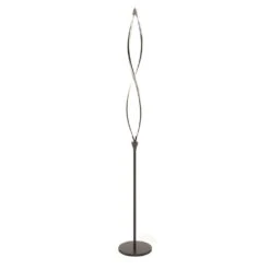 Lite Source LED Floor Lamp In Black And Chrome
