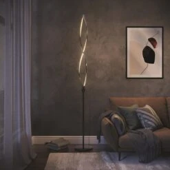 Lite Source LED Floor Lamp In Black And Chrome -Home Decoration Series 57747610 3