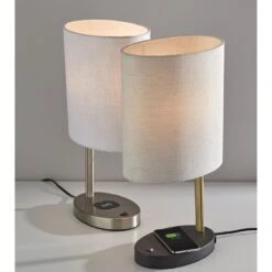 Adesso Curtis Charging Table Lamp In Black And Antique Brass -Home Decoration Series 57837031 6