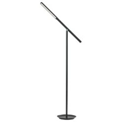 Adesso Gravity LED Floor Lamp In Black Ash Wood