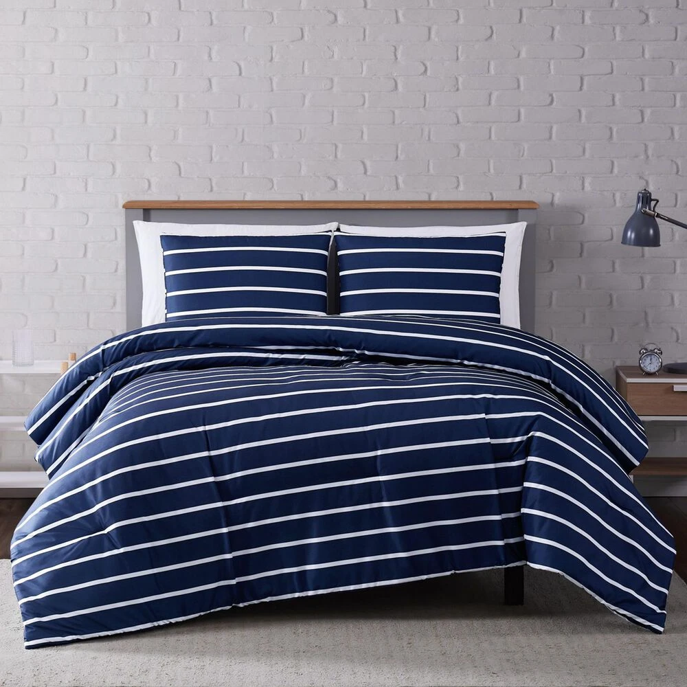 Pem America Truly Soft Maddow 2-Piece Twin XL Comforter Set In Navy 3 Pem America Truly Soft Maddow 2-Piece Twin XL Comforter Set In Navy