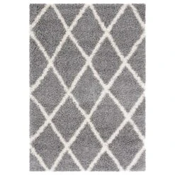 Safavieh Venus Shag VNS681J 4' X 6' Grey And Ivory Area Rug