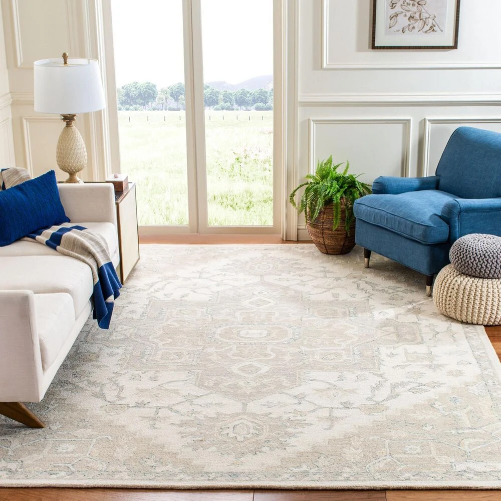 Safavieh Micro-Loop 10' X 14' Ivory And Beige Area Rug 4 Safavieh Micro-Loop 10' X 14' Ivory And Beige Area Rug - Image 2