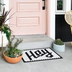 Pattern Brands Tile Mat 1.5" X 2.5" White Door Mat -Home Decoration Series 5847860 2