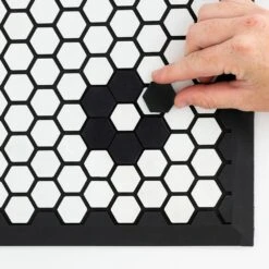 Pattern Brands Tile Mat 1.5" X 2.5" White Door Mat -Home Decoration Series 5847860 4