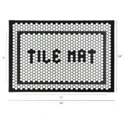 Pattern Brands Tile Mat 1.5" X 2.5" White Door Mat -Home Decoration Series 5847860 7