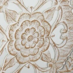 Maple And Jade 48" X 48" Wall Decor In White -Home Decoration Series 58625781 5