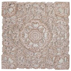 Maple And Jade 48" X 48" Wall Decor In White -Home Decoration Series 58625781 6