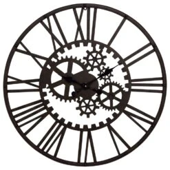 Maple And Jade Industrial 32" Wall Clock In Black -Home Decoration Series 58625815 3