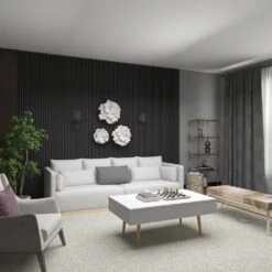 Maple And Jade 19" X 19" Wall Decor In White And Gold (Set Of 3) -Home Decoration Series 58626557 11